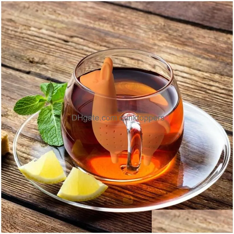 tea infuser food grade silicone alpaca shaped tea infuser strainers creative filter loose silicone diffuser reusable infuser