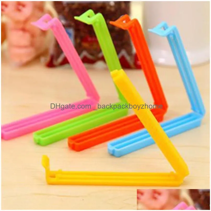 11cm random color portable new kitchen storage food snack seal sealing bag clips sealer clamp plastic tool bag clip