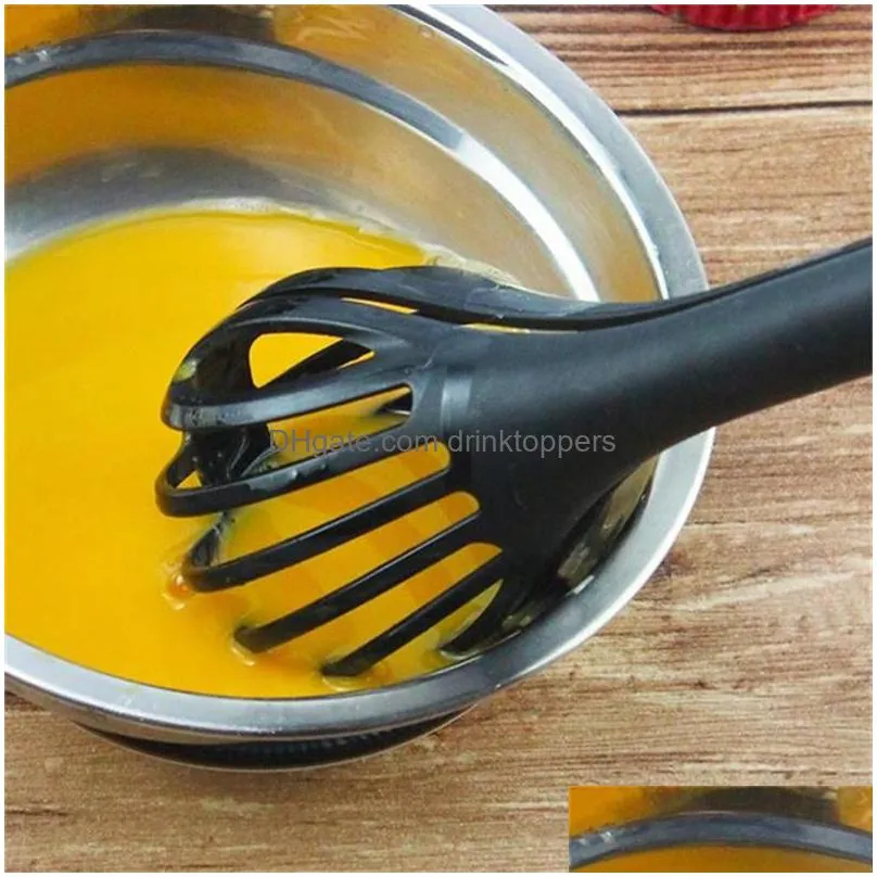 2 in 1 multifunctional nylon egg beater bread tong hand mixer egg whisk frother stirring egg beater kitchen tool