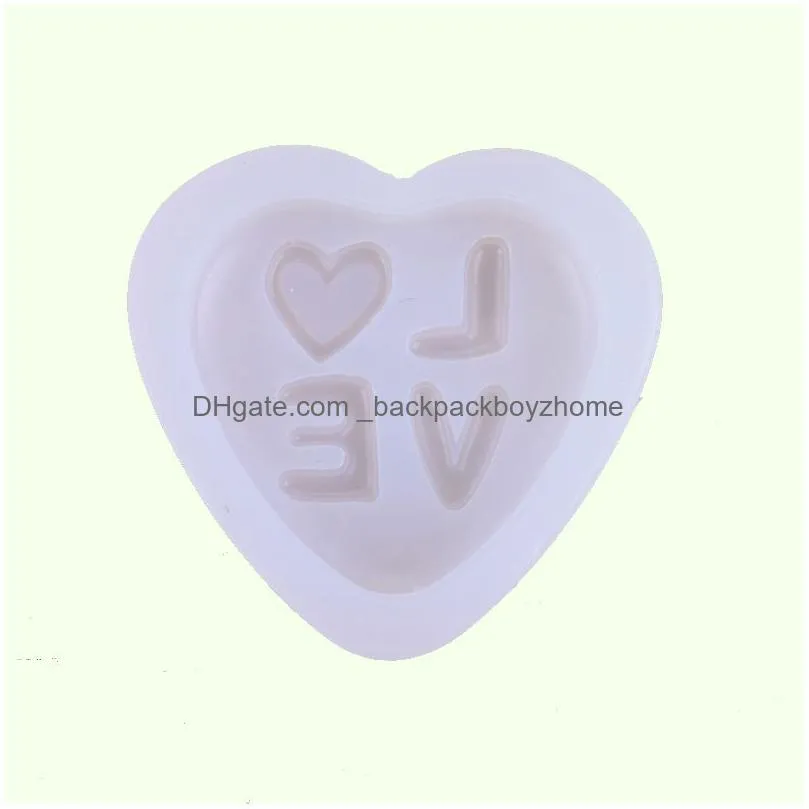 large heart love silicone soap mold rose flower chocolate mould fondant candle polymer clay molds crafts cake decorating tools