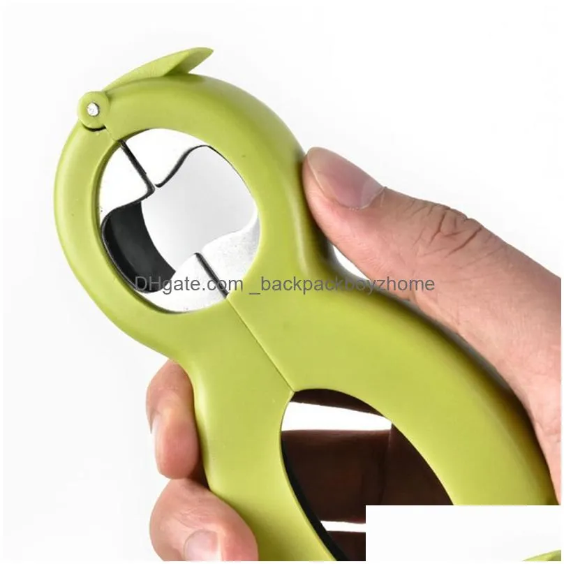 6 in 1 multifuction can beer bottle opener jar gripper can beer lid twist off jar wine opener claw