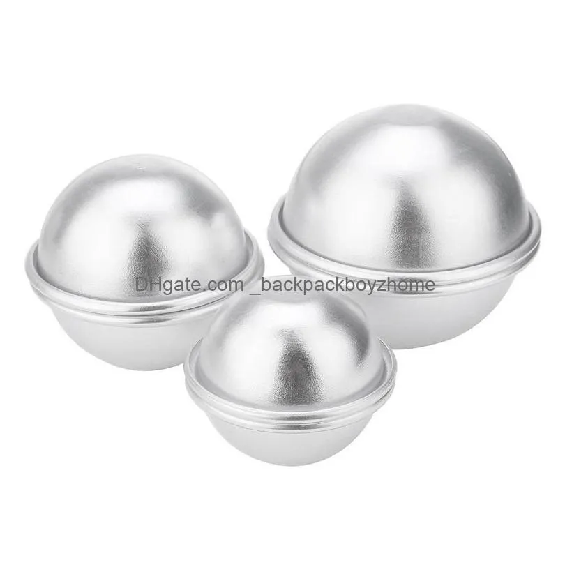 3d aluminium alloy cake mold pudding mousse baking moulds half sphere roast ball mould own crafting handmade 3 sizes 1000pcs