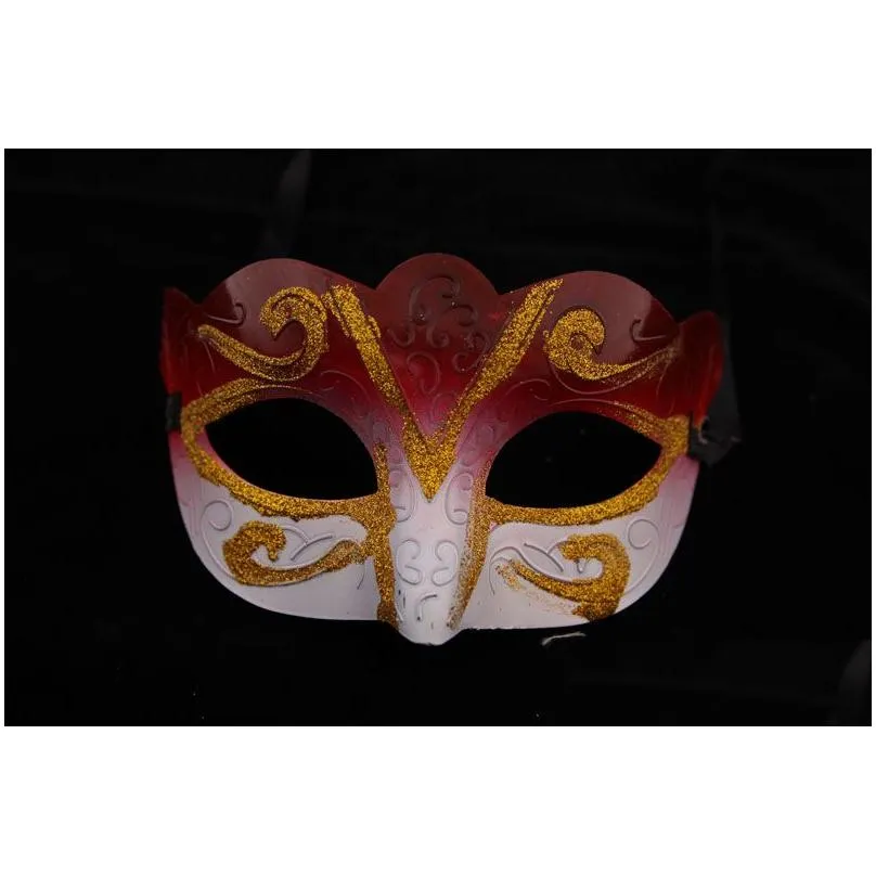 Express Shipping Promotion Selling Party Mask With Gold Glitter Mask Venetian Unisex Sparkle Masquerade Venetian Mask Mardi Gras