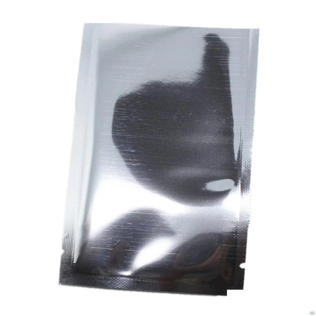 wholesale 4 Colors Available Smell Proof Open Top Aluminum Foil Package Bags Vacuum Storage Food Packing Bags Heat Sealing Tea Mylar Packaging