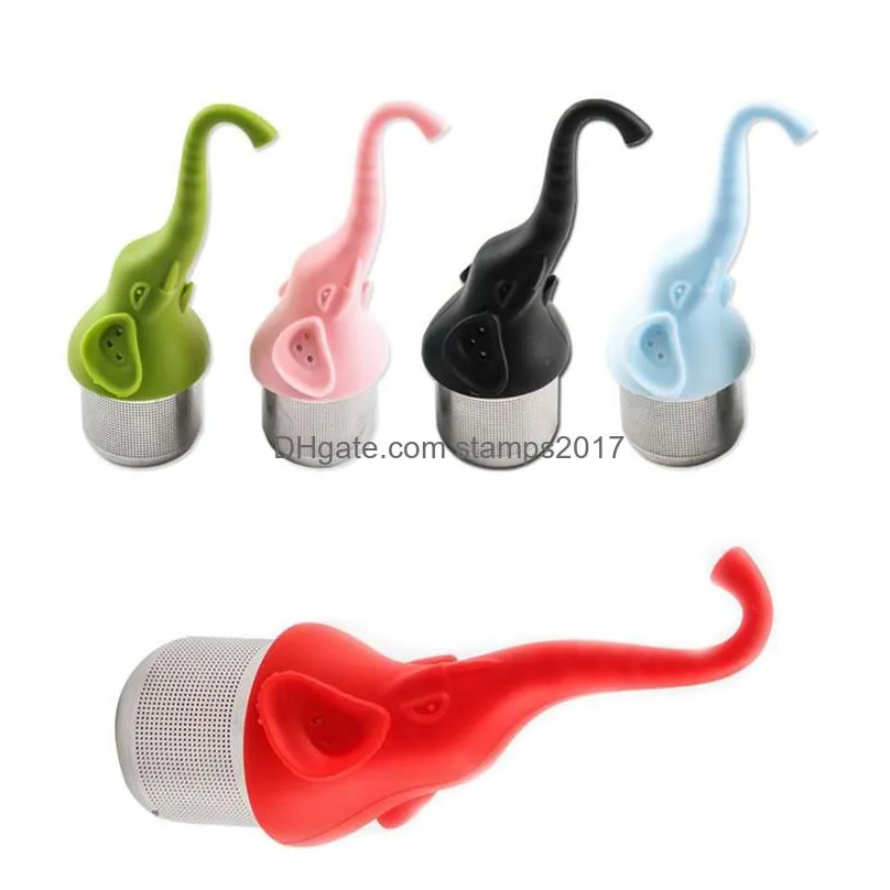  elephant tea infuser teapot filter elephant silicone tea leaves strainer for tea coffee drinkware kitchen supplies