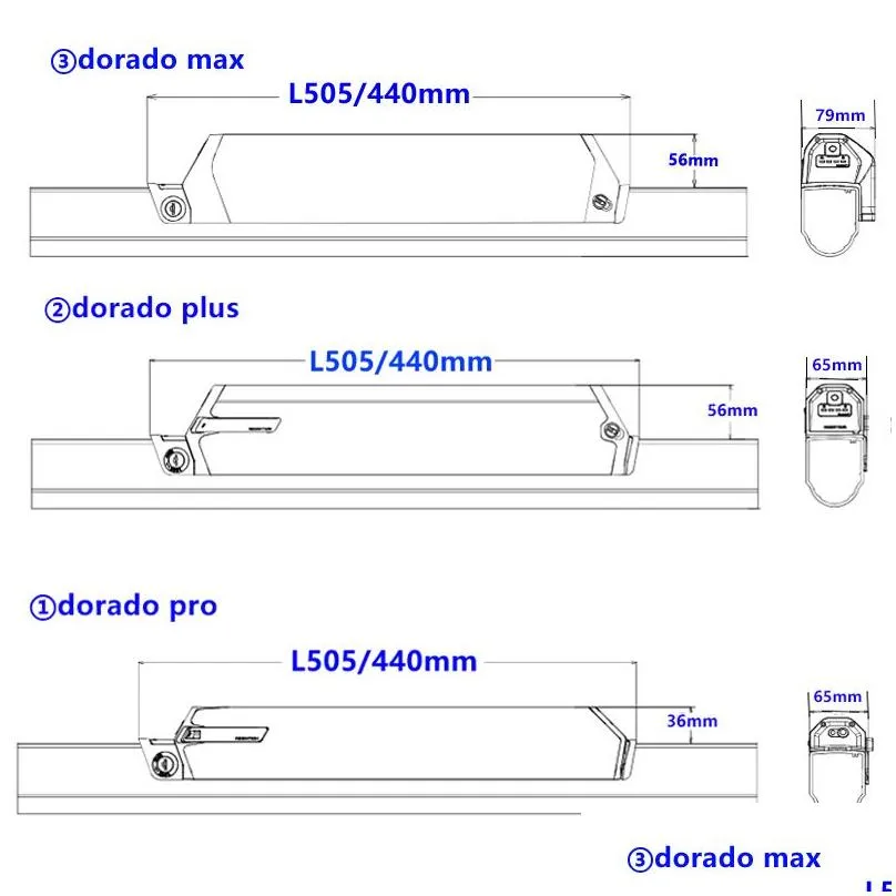 36v 48v 13ah 17.5ah 21ah dorado ebike battery lithium batteries pack max reention dorado downtube e bike batteria