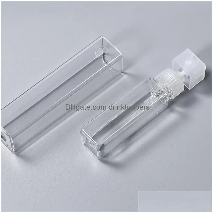 wholesale wholesale 15ml square spray bottle empty plastic cosmetic bottles portable mini travel perfume packing bottles party favor