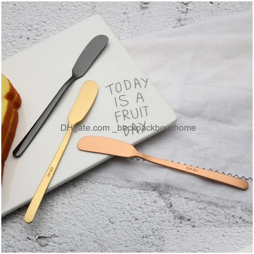 304 stainless steel butter knife cake tools western butters spatula tableware jam cream decorating knifes kitchen tool