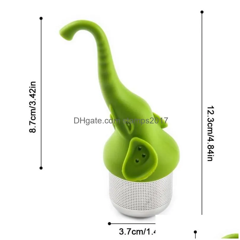  elephant tea infuser teapot filter elephant silicone tea leaves strainer for tea coffee drinkware kitchen supplies