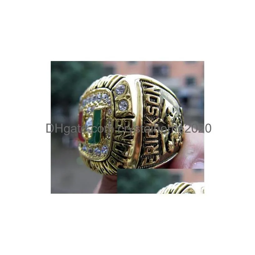 cluster rings 1991  hurricanes national championship ring wholesale fan men gift 2022 2023 hip hop punk jewelry drop delivery 20