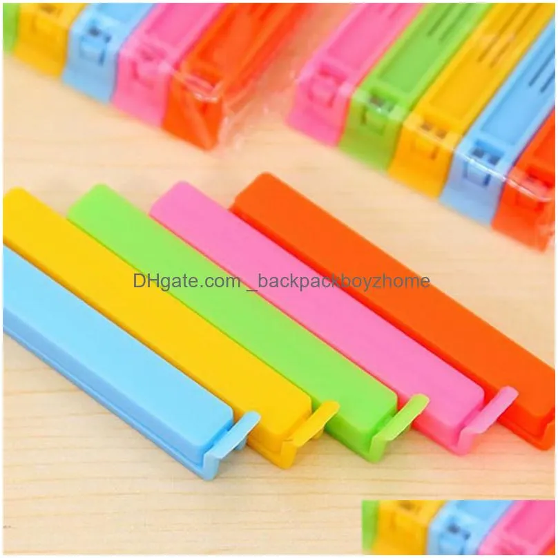 11cm random color portable new kitchen storage food snack seal sealing bag clips sealer clamp plastic tool bag clip