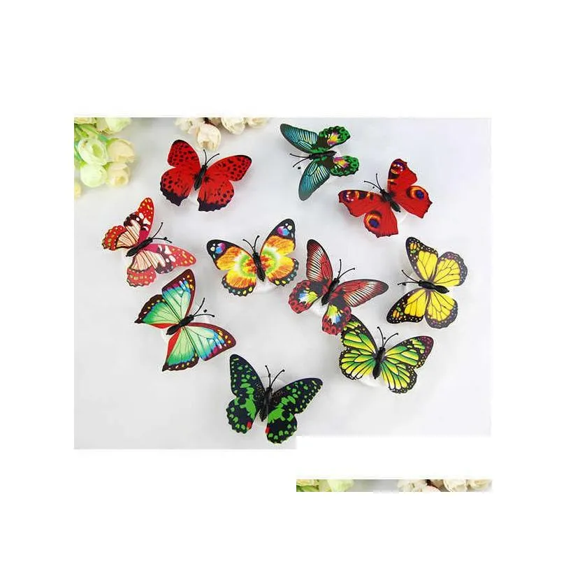 New Butterfly LED Wall Light Self-adhesive Creative Night Light Indoor Atmosphere Light Glow In The Dark Wall Home Room Decoration