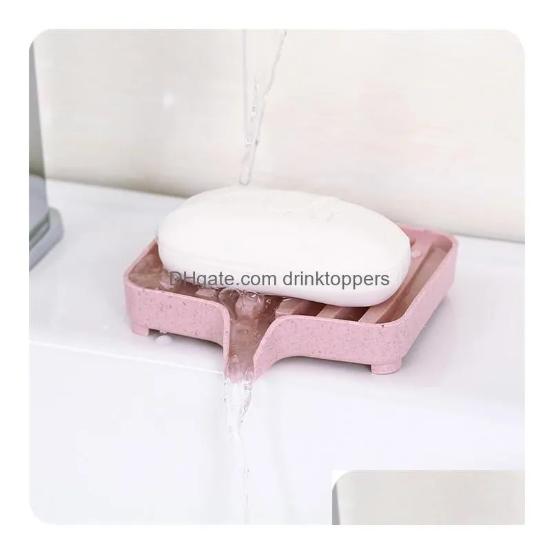 bathroom draining soap box drainage dish storage box kitchen soap dish tub sponge storage cup rack soap holder draining set