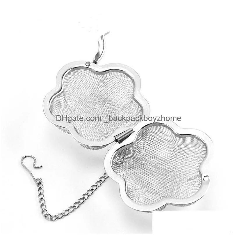 stainless steel teas strainer tools plum shape home coffee vanilla spice filter diffuser mini tea infuser