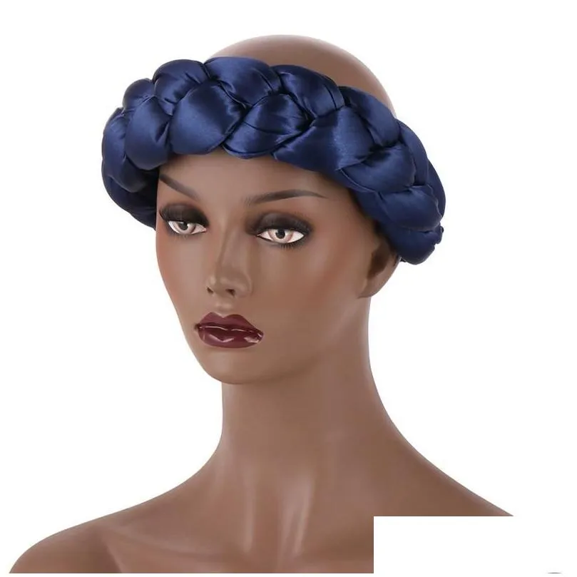 Ethnic Clothing Latest Exaggerated Big Satin Twist Braid 2022 Handmade African Cap Nigerian Wedding Gele Women Turbans Ladies Head