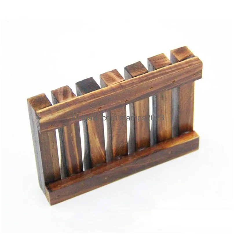 natural bamboo wooden soap dishes plate tray holder box case shower hand washing soap holders