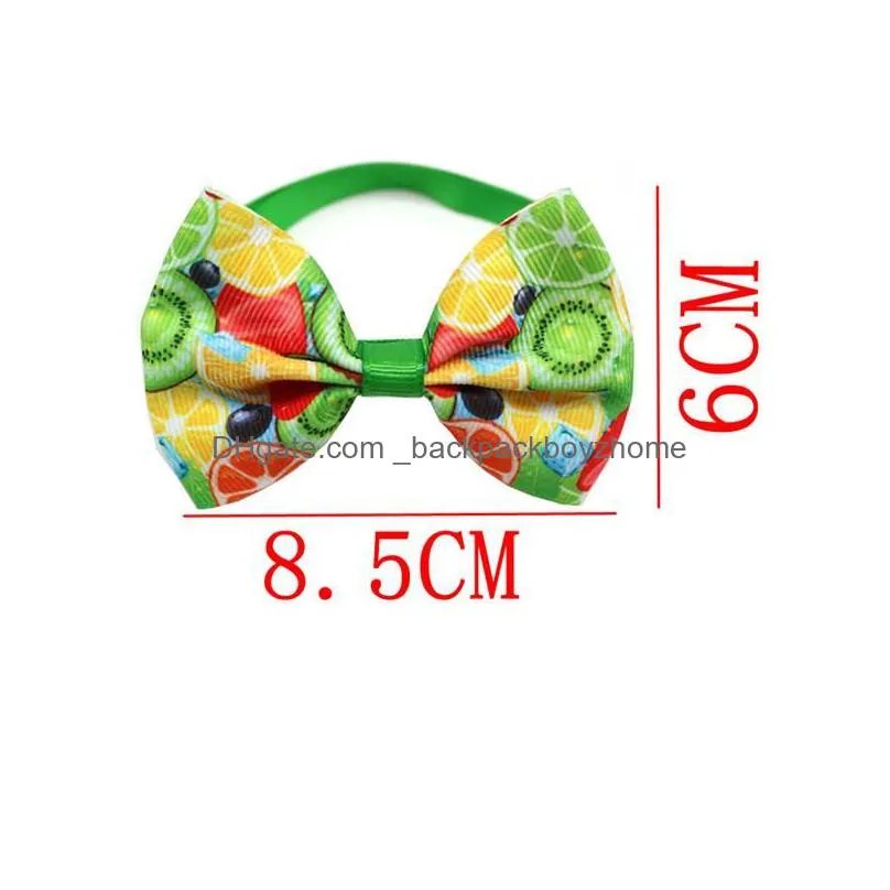 pet dog bowties dog neckties fruit style ribbon small dogs cat adjustable strap bow tie summer pet supplies