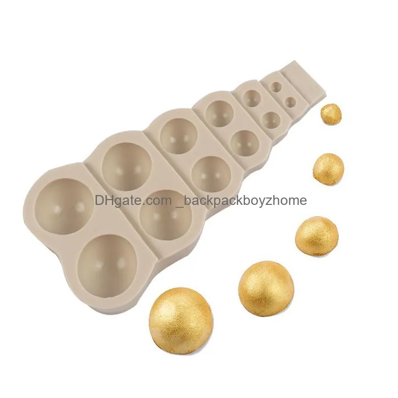 silicone cake mold chocolate fudge mould large small multi size pearl ball shape diy baking kitchen baking cake tool decoration