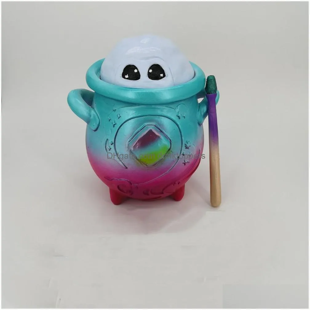 decorative objects figurines magic mixies toy resin crafts pink al cauldron misting children toys cartoon wand fog gifts 220928