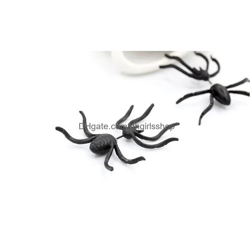 stud halloween decoration halloween costumes for woman 3d creepy black spider ear stud earrin 220826