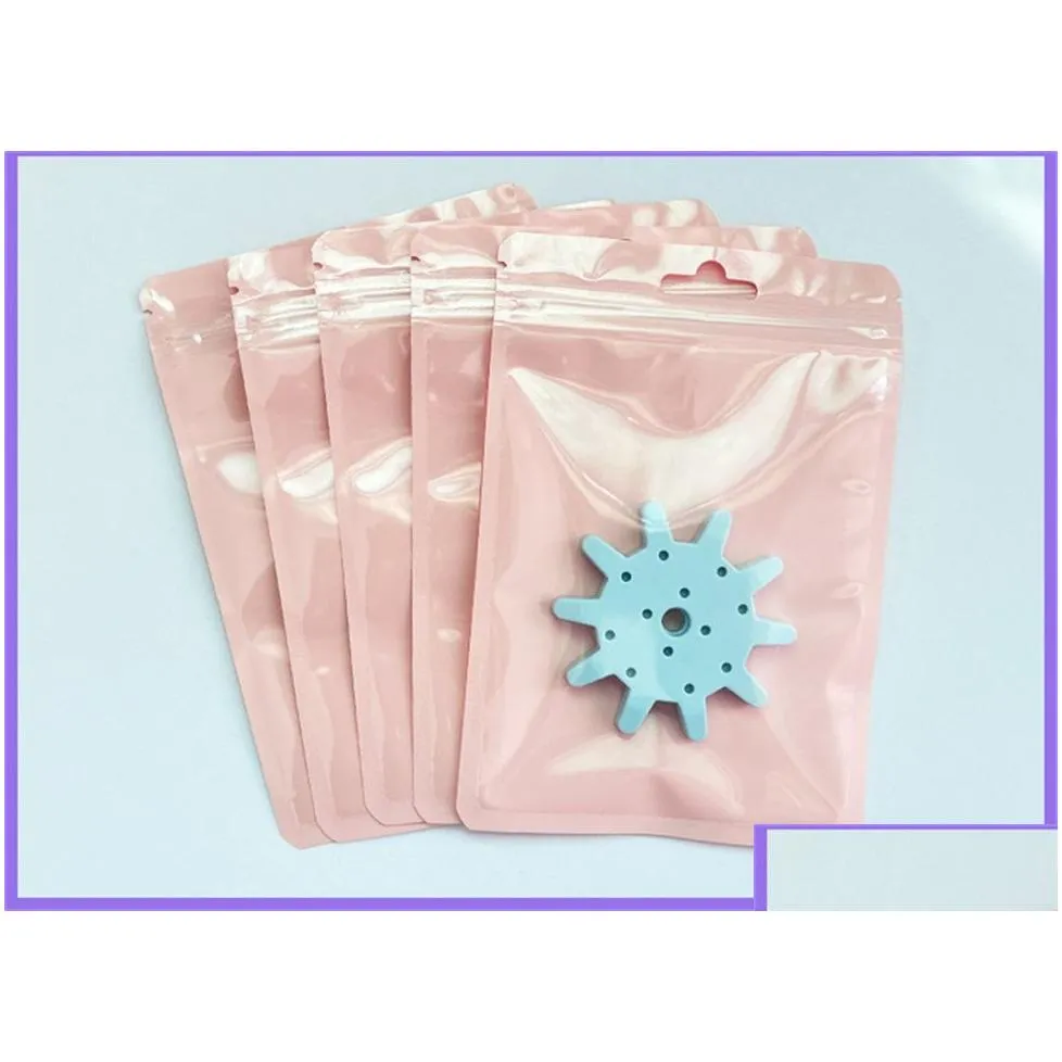 wholesale 100pcs resealable packaging bags small mylar plastic bags with clear window for candy coffee beans tea dried flowers packaging aluminum foil