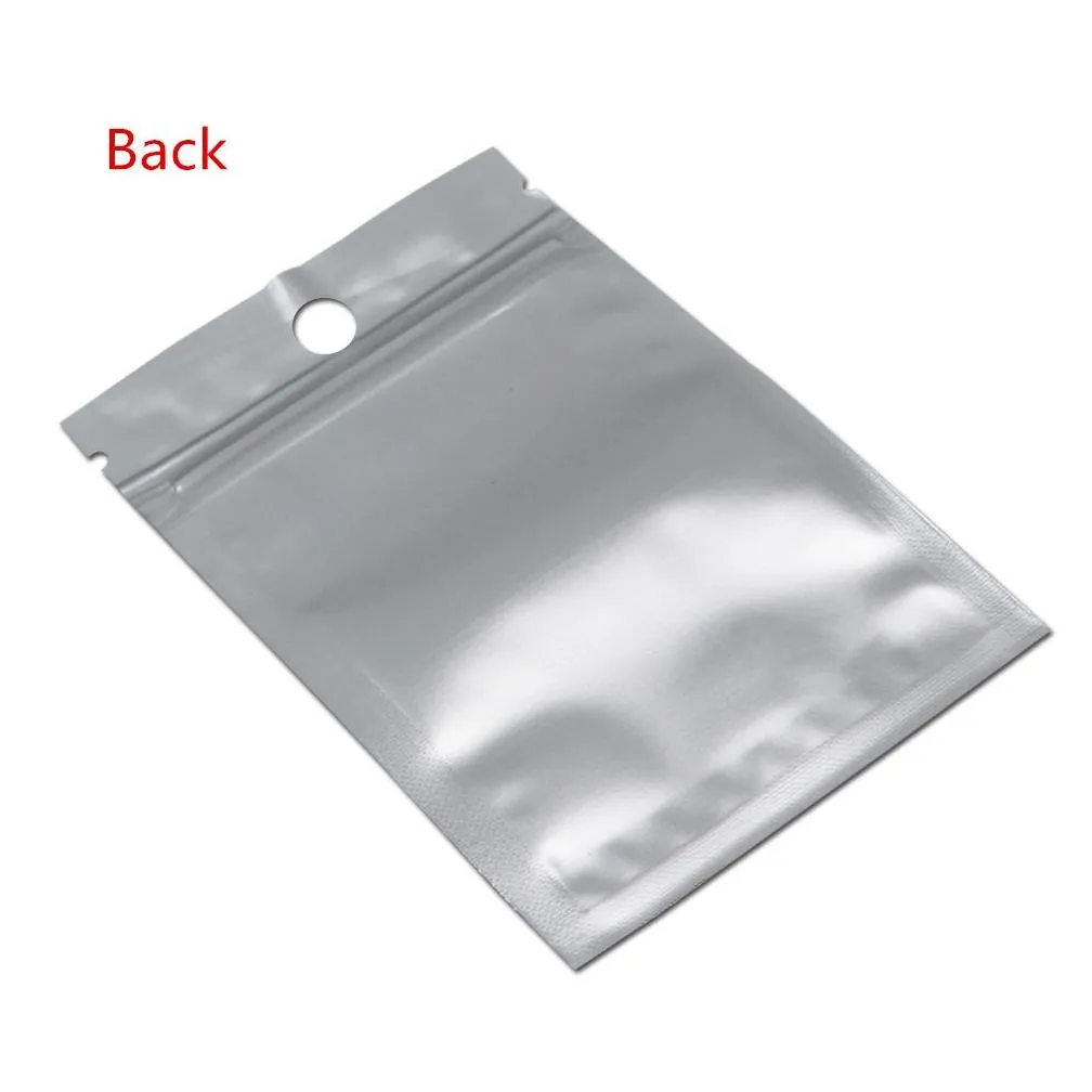 wholesale Wholesale Golden / Clear Self Seal Zipper Plastic Retail Package Packaging Bag Zipper Lock Packing Bags With Hang Hole 10