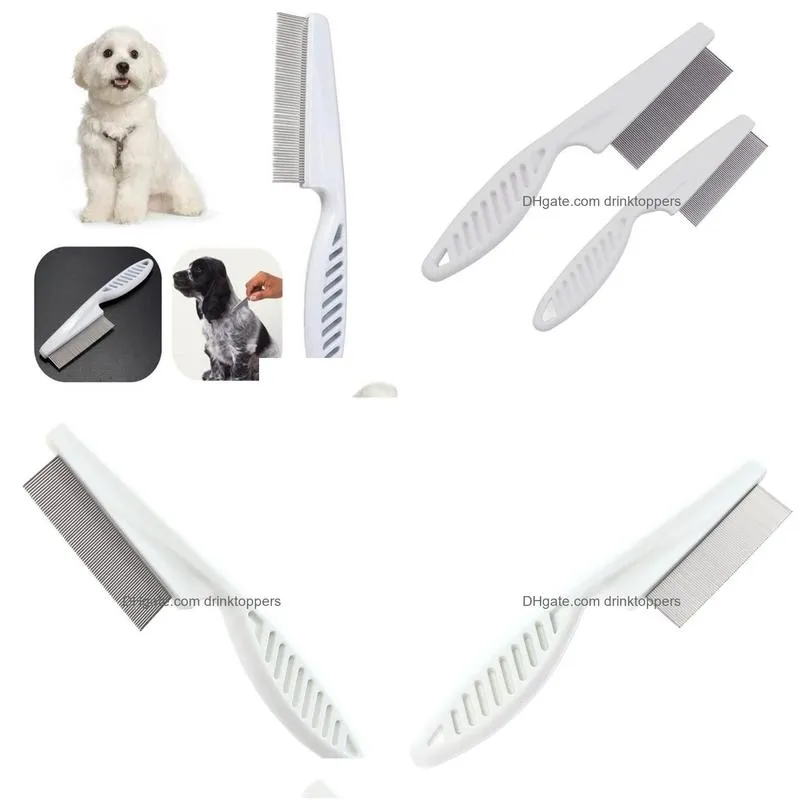 high quality dog comb stainless steel teeth hair brush dog grooming brush for dogs cat removed flea combs pet supplies