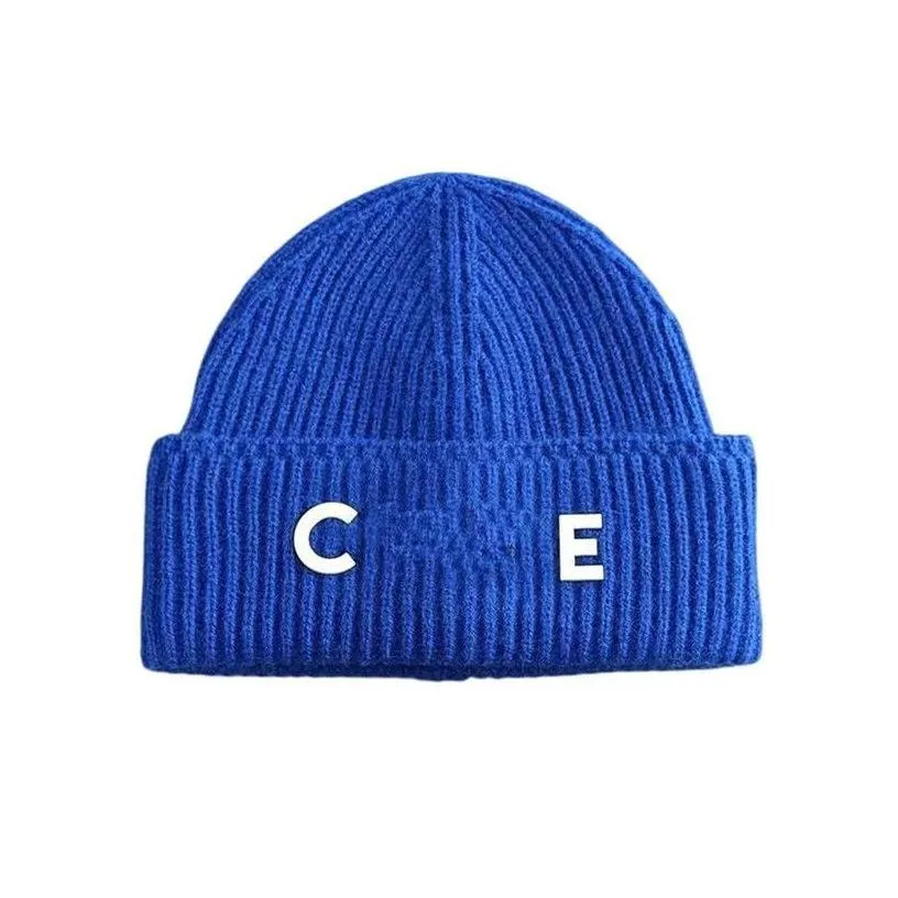 beanie/skull caps designer brand mens beanie hats womens autumn and winter classic letter c outdoor warm allmatch knitted drop d