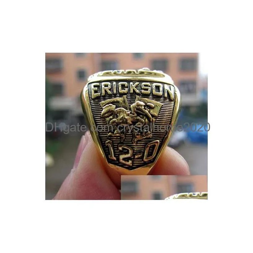 cluster rings 1991  hurricanes national championship ring wholesale fan men gift 2022 2023 hip hop punk jewelry drop delivery 20