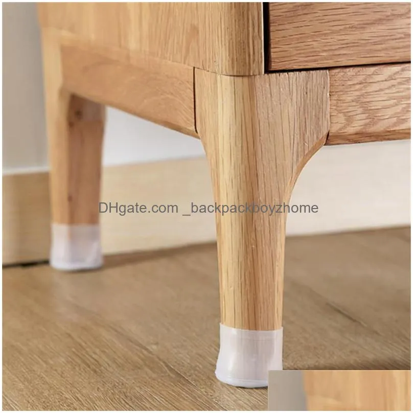 table chair leg mat silicone non-slip table chair leg caps foot protection bottom cover pads wood floor protectors