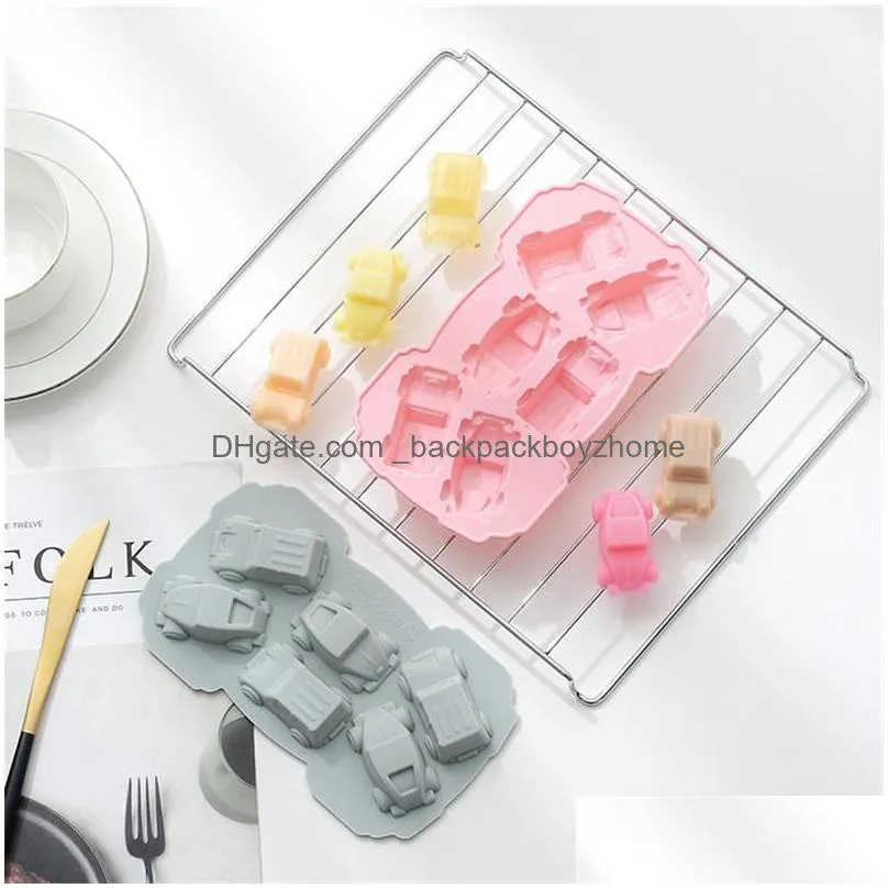 creative cake chocolate molds silicone cake pudding 3d car shape mould home kitchen baking tool