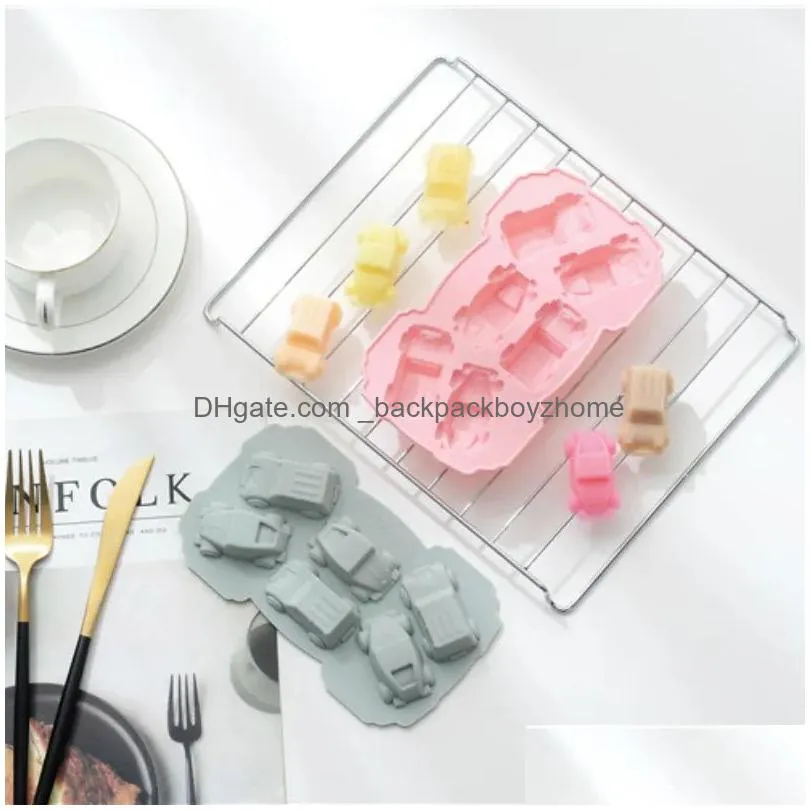 creative cake chocolate molds silicone cake pudding 3d car shape mould home kitchen baking tool