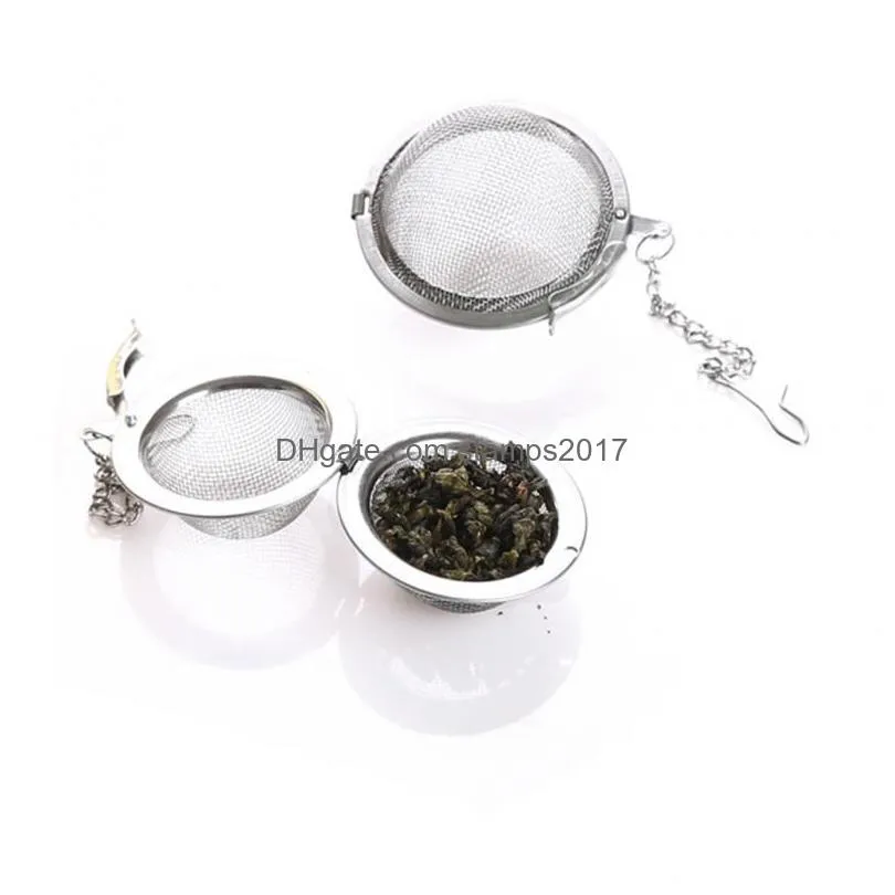 304 stainless steel tea infuser sphere locking spice tea ball strainer mesh infuser tea filter strainers kitchen tools