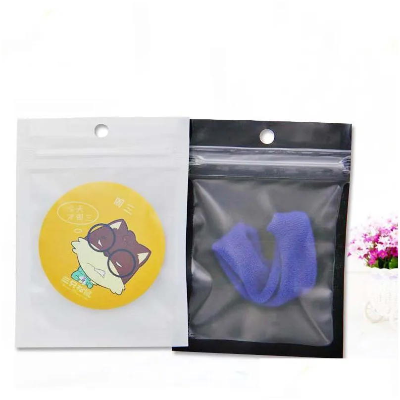 wholesale colored Aluminum Foil bag Resealable Zip bag One side clear Back plastic packing bag Smell Proof Pouches