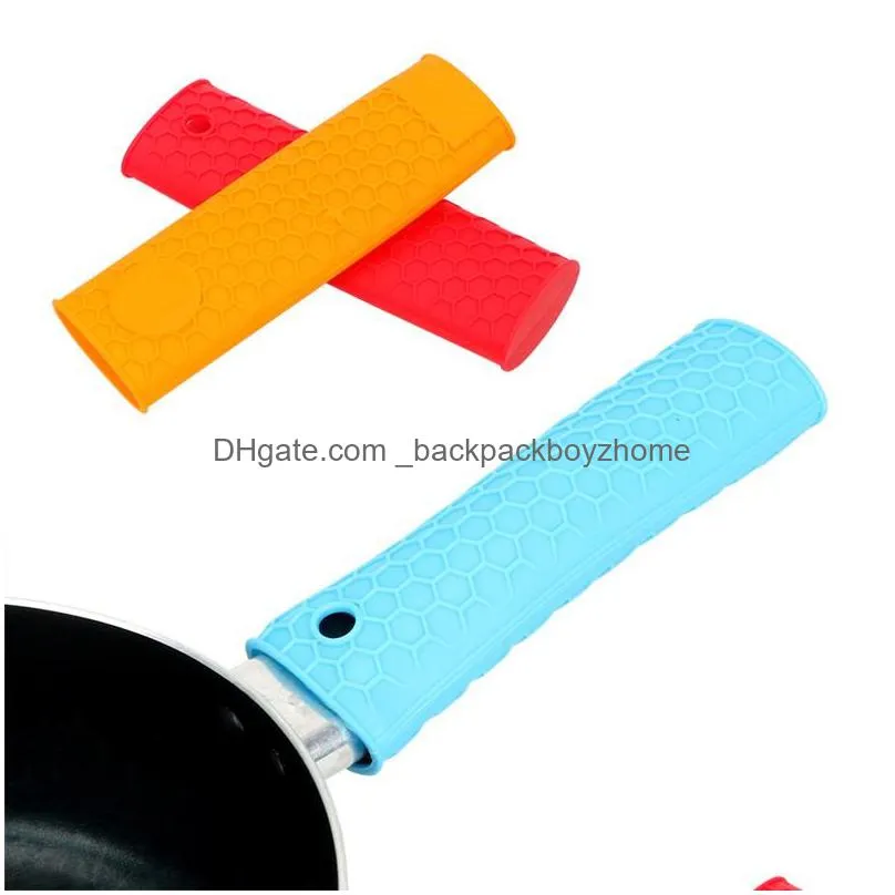 cookware parts silicone non-slip pot pan handle durable kitchen accessories handle holder saucepan holder sleeve kitchen tools