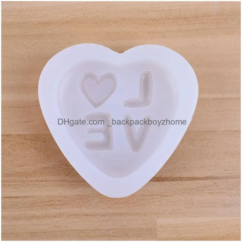 large heart love silicone soap mold rose flower chocolate mould fondant candle polymer clay molds crafts cake decorating tools