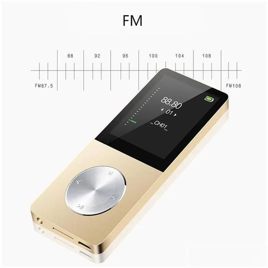 metal mp3 mp4 player 8gb 16gb video sport mp4 flash hifi slim mp4 video player radio recorder walkman with speaker2366240w305e