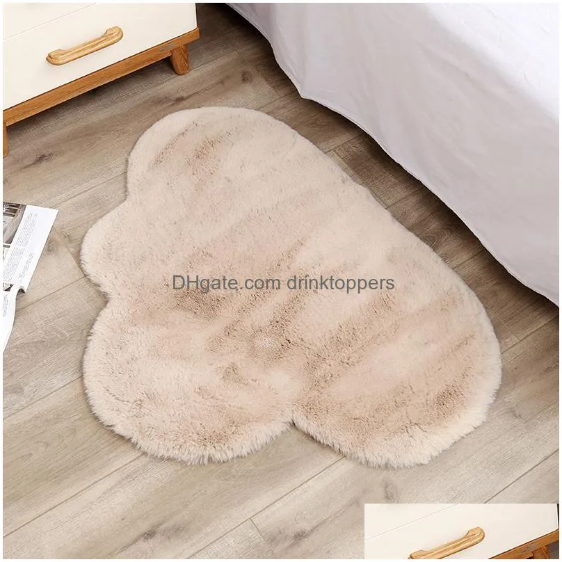 70x90cm cloud shape rug carpet mat for living room decor faux fur carpet kids room bedroom shaggy area rug modern mat 201225