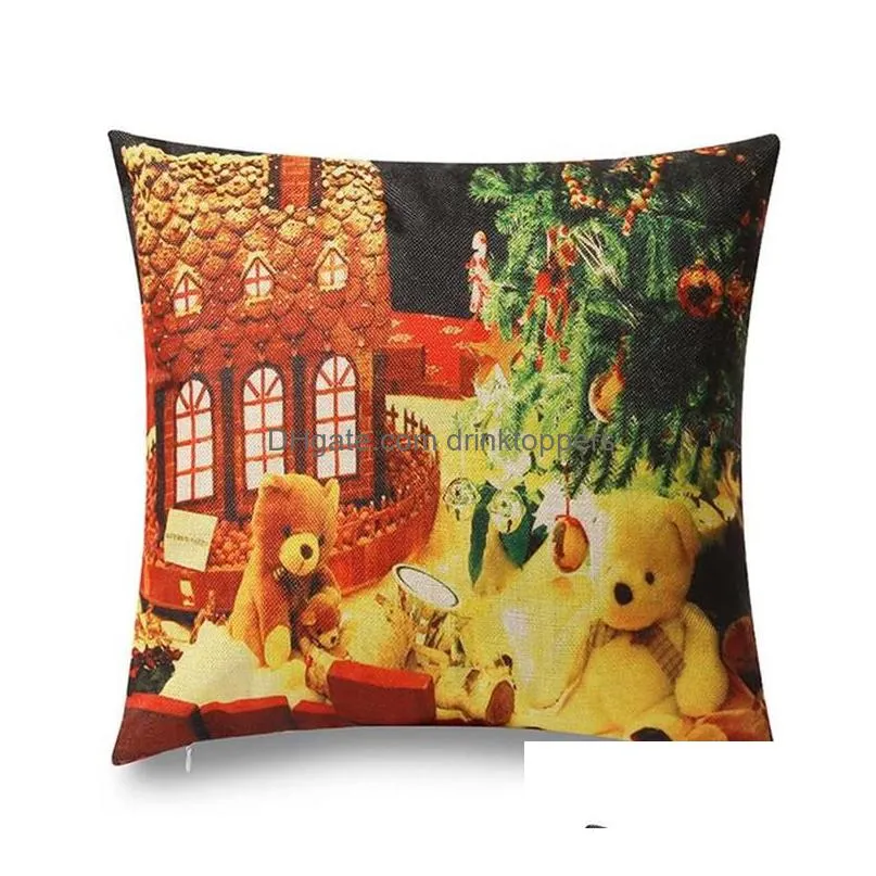 45x45cm merry christmas pillow case xmas designed throw pillow cover cushion decor christmas decoration for home