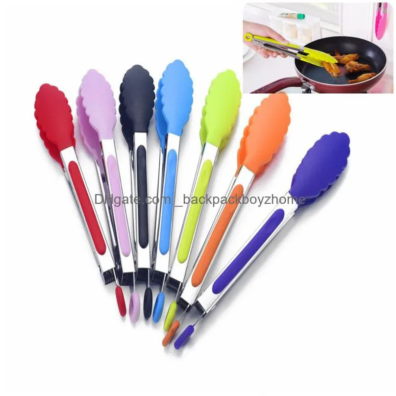 food grade silicone food tong kitchen tongs utensil cooking tong clip clamp accessories salad serving bbq tools