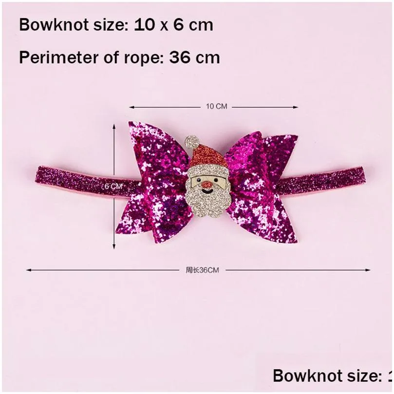 oc dw001 childrens hair bow accessories christmas in europe and america bright pink butterfly knot hairs band