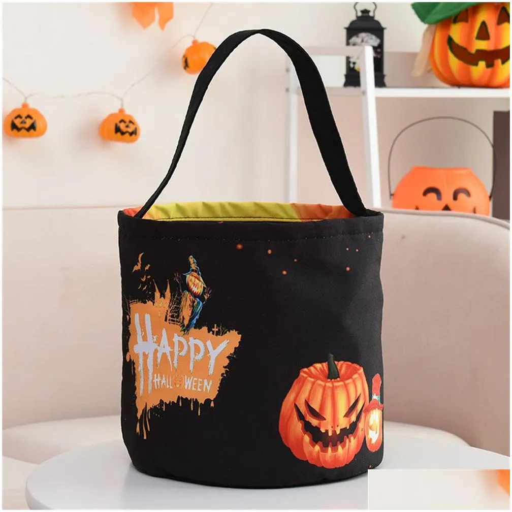 halloween baskets glowing pumpkin bags party favor childrens candy bags ghost festival bags decorative props 2023 wholesale