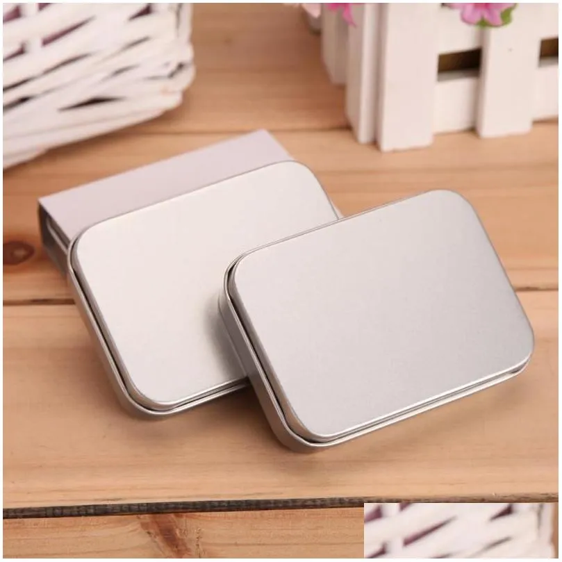 silver metal tin box for oil lighter party gift case wholesale