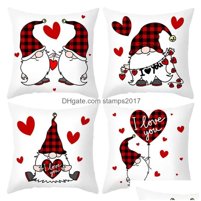 45x45cm cartoon valentines day decorative pillow case cushion cover pillowcase sofa polyester pillowcover home decoration wholesale