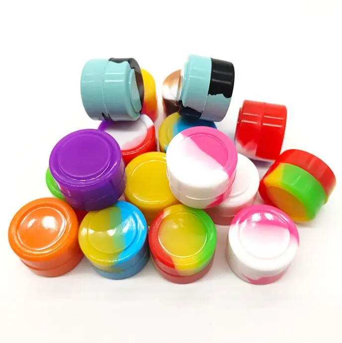 nonstick 2ml 5g wax containers empty bottle silicone box boxes case jars tool storage jar color randomly