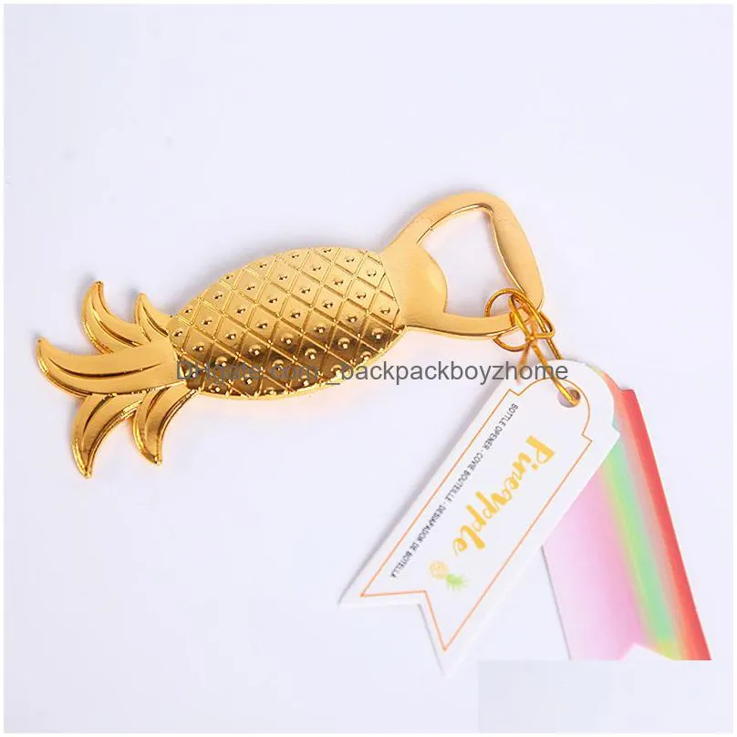 metal pineapple beer bottle opener party decoration supplies gold ananas wedding favors gifts household kitchen bar gadgets