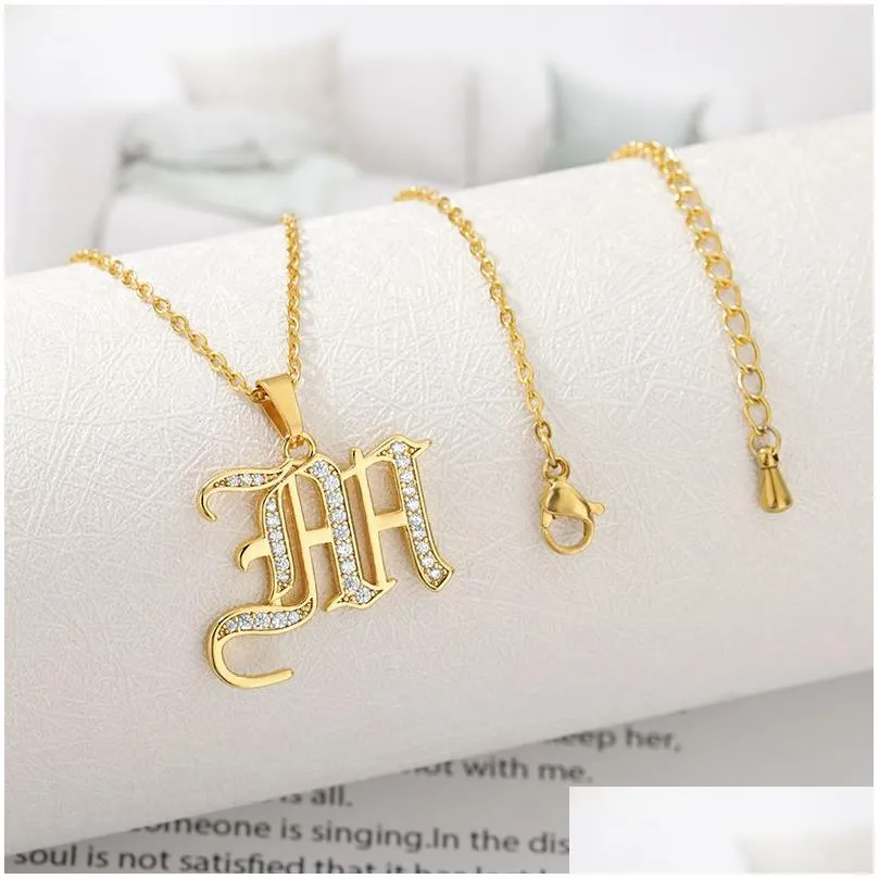 Capital Initial Necklace Stainless Steel Jewelry for Women Letter Necklace Pendant Chain Choker Minimalist Valentine Bijoux Gift