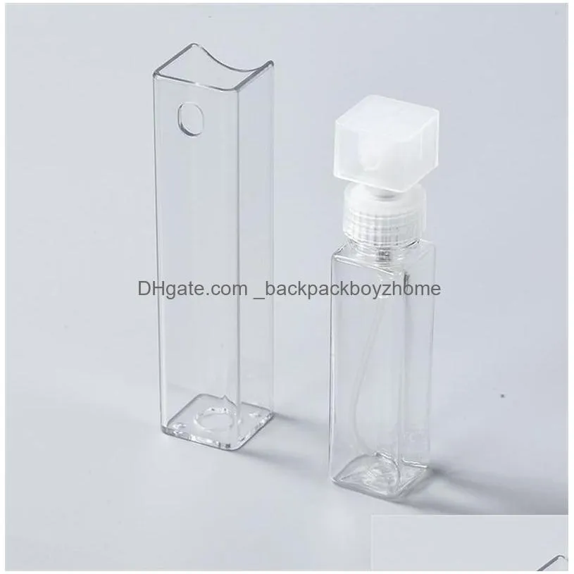 wholesale wholesale 15ml square spray bottle empty plastic cosmetic bottles portable mini travel perfume packing bottles party favor