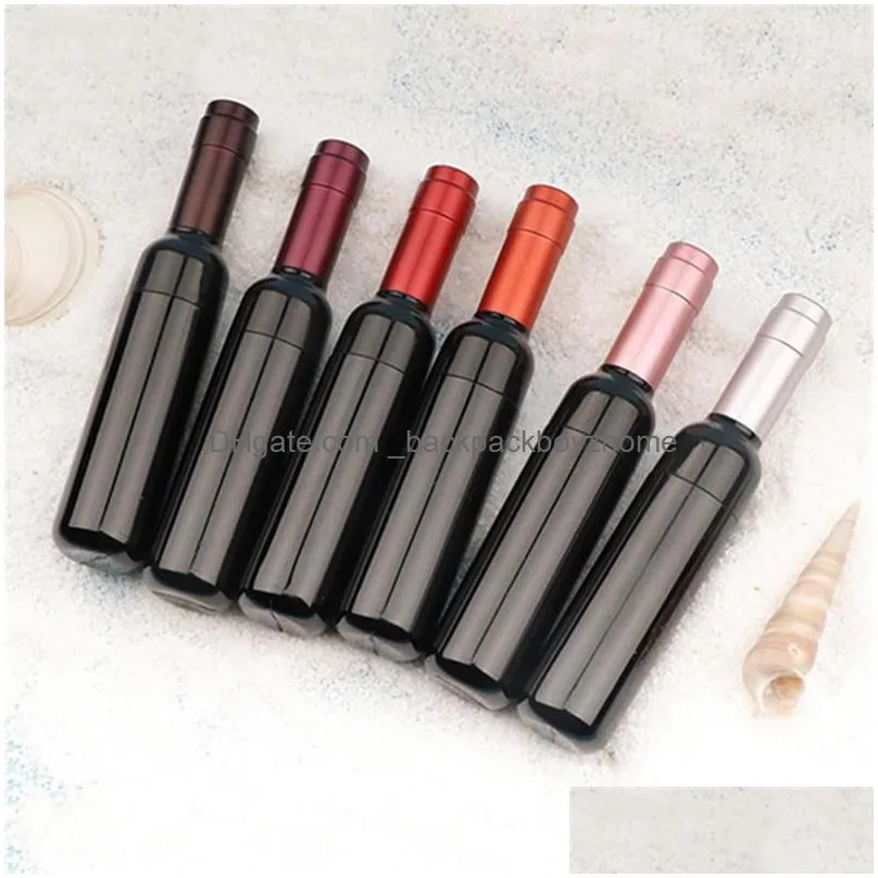 wholesale 5ml cute lip gloss containers wine shaped empty lipgloss tube lipstick refillable bottle cosmetic diy packaging