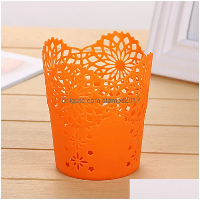 wholesale multifunctional flower plant pot makeup brush storage boxes pen pencil pot holder container office desk storage organizer